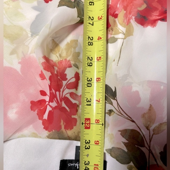 S.L. FASHIONS DRESS WITH SHADES OF CORAL AND PINK. LINED WITH WHITE. SZ 12 - Picture 8 of 10